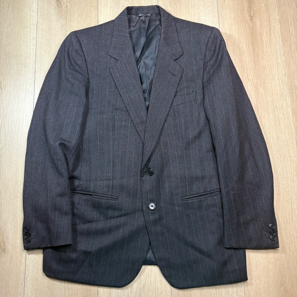 Ermenegildo Zegna Galtrucco Mens Wool Pinstripe Blazer Sport Coat Grey Italy 40R